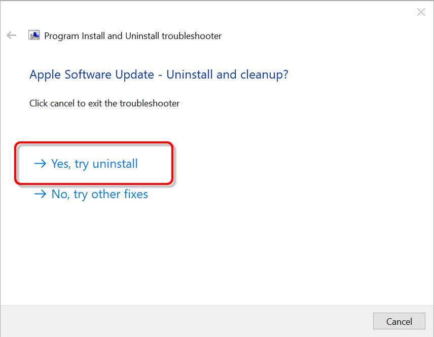 Используйте программу «Microsoft Program Install and Uninstall Troubleshooter».